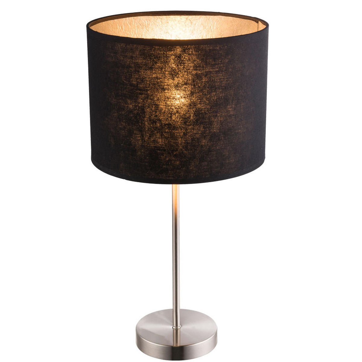 TISCHLEUCHTE AMY Stoff Schwarz Metall - Schwarz, Metall (26/26/50cm) - Globo Lighting