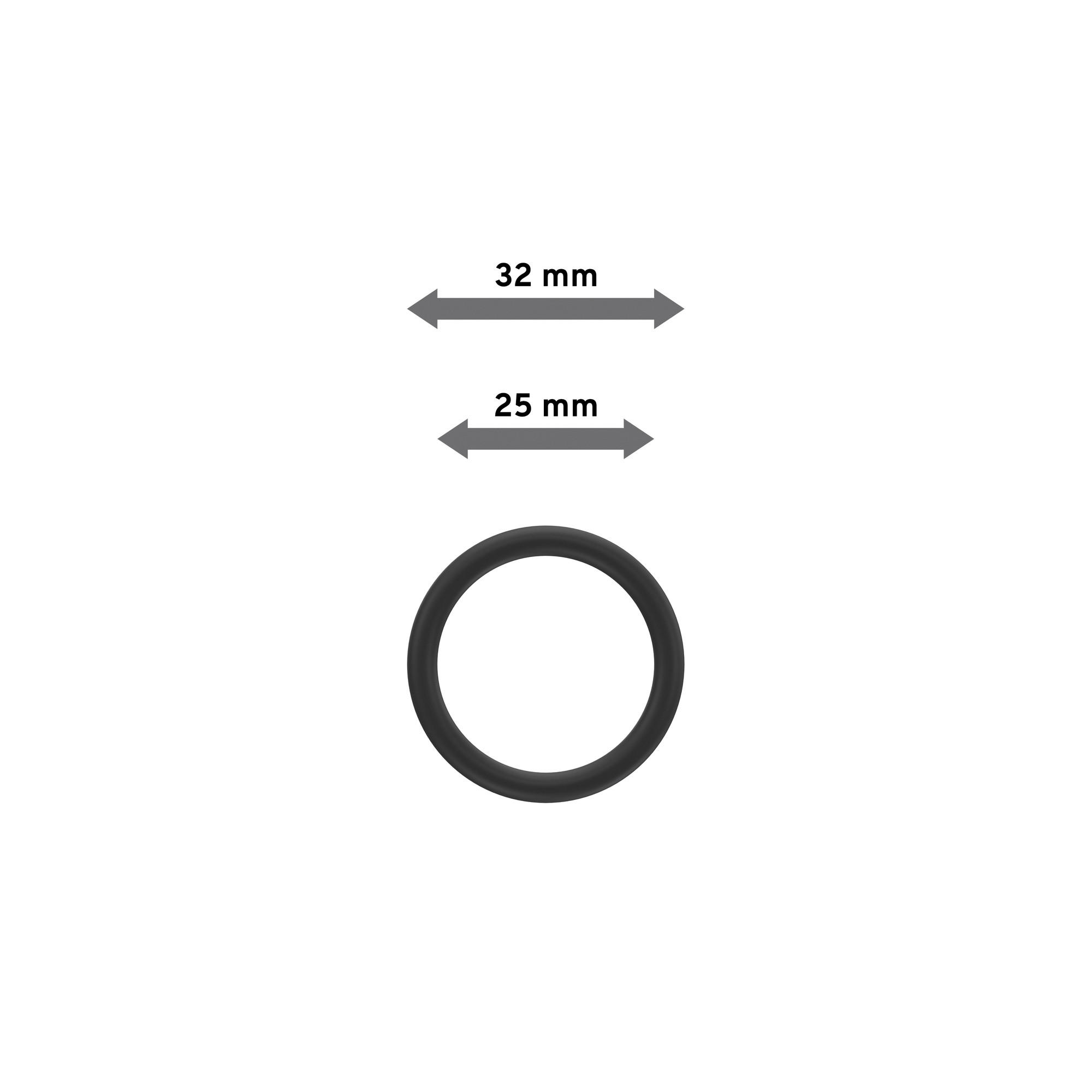 RUNDRINGE MIT FALTENHAKEN FÜR GARDINENSTANGEN 16 mm Ø, Schwarz, Packung 10 Stück - Schwarz, Kunststoff (16cm) - INTERDECO