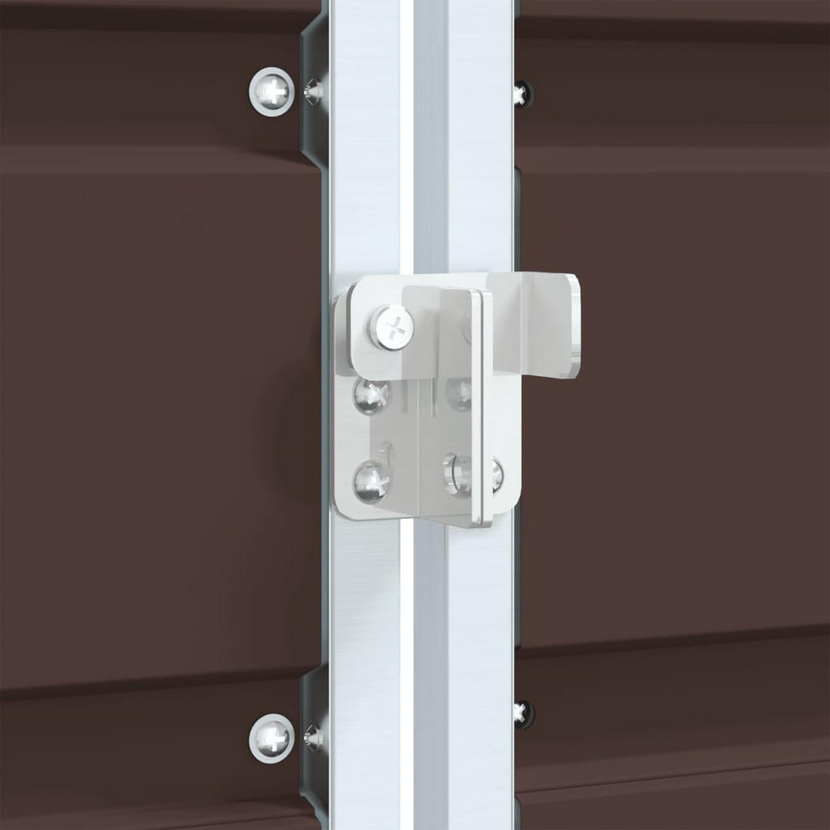 MÜLLTONNENBOX für 3 Tonnen, 216/81/115 cm, aus Stahl, Braun - Braun, Metall (81/115/216cm) - vidaXL