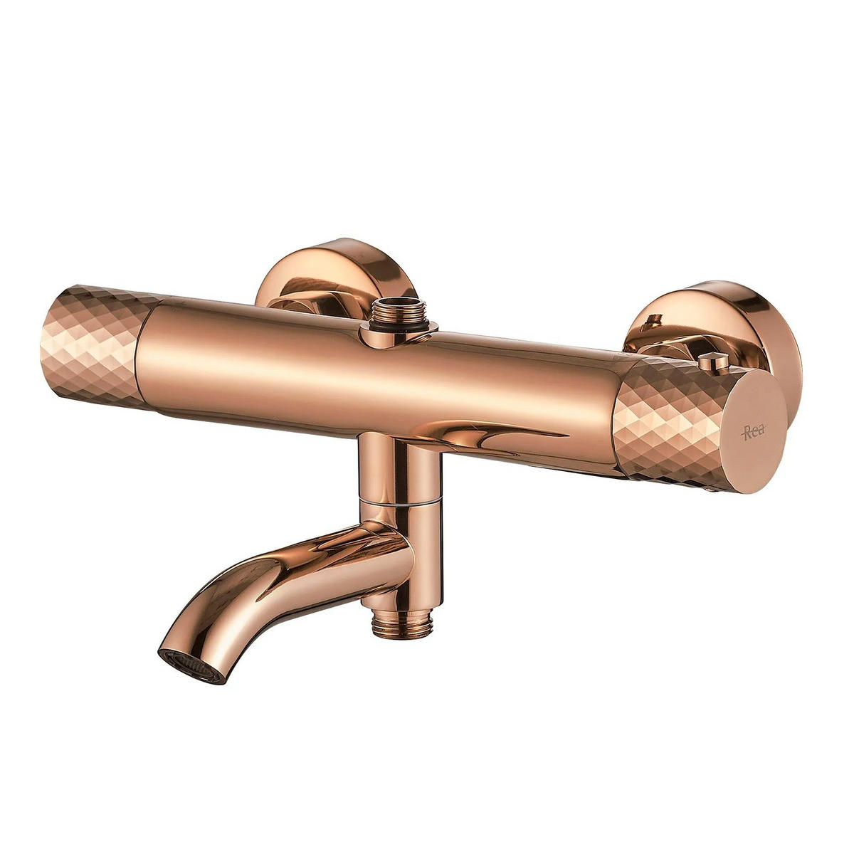 THERMOSTAT Duschset Rea Lungo Diamond Copper - Kupferfarben, Metall (15/117/15cm) - REA