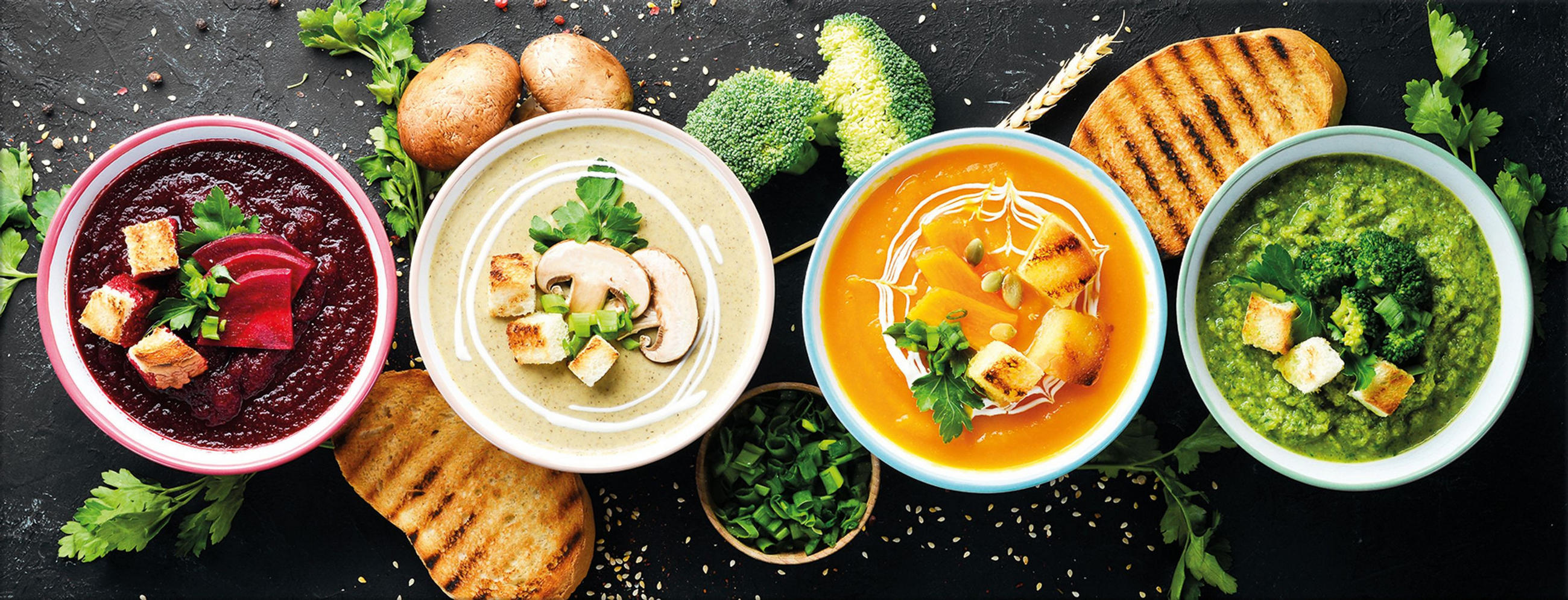 GLASBILD 80x30 cm Küche Essen bunt - Multicolor, Glas (80/30cm) - artissimo