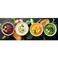 GLASBILD 80x30 cm Küche Essen bunt - Multicolor, Glas (80/30cm) - artissimo