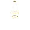 LED-HÄNGELAMPE 2er Ring Gold Ø 80 | 60cm - Goldfarben, Metall (1.3/80/3.3cm) - s.luce