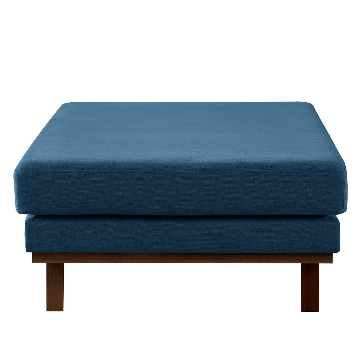 POLSTERHOCKER - Blau/Buchefarben, Buchenholz/Textil (85/43/60cm) - home24