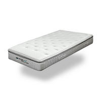 HOTELMATRATZE GrandLux mit Taschenfederkern und intgriertem Topper, Größe: 100 x 200 cm - Weiß, Textil (100/200cm) - Betten-ABC