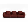 SOFA modular Bloom aus strukturiertem Stoff rot 4 Sitzplätze - Rot, Textil (106/95/332cm) - Micadoni