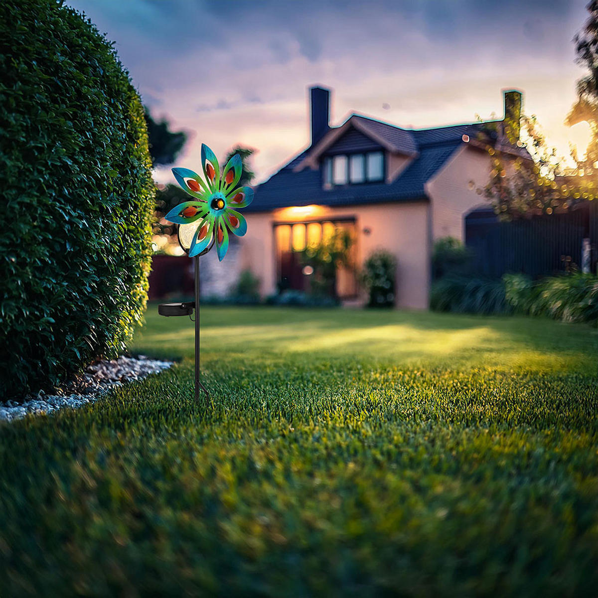 LED AUSSENLEUCHTE Metall Bunt - Multicolor, Metall (20/9/50cm) - Globo Lighting