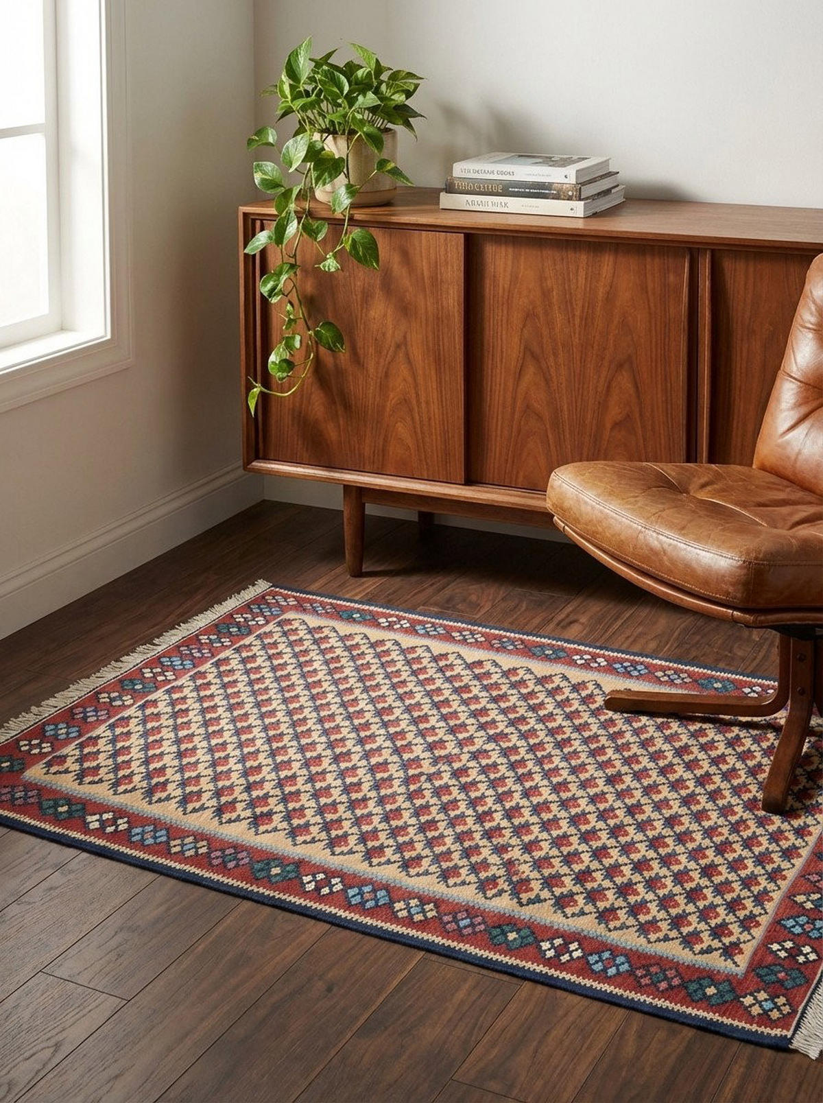 HANDWEBTEPPICH Kelim Senneh Mehrfarbig 146/100 cm Schurwolle - Multicolor, Textil (100/146cm) - Looma