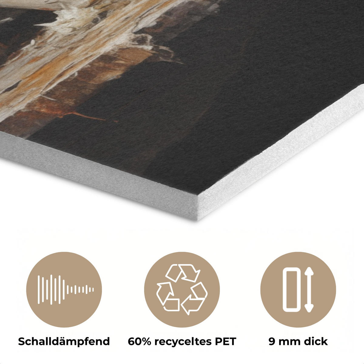 AKUSTIKPANEEL Stilleben - Blumen - Blumenstrauß - Vase - Wein 70x100 cm - Schwarz, Textil (70/0.9/100cm) - MuchoWow