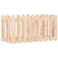 HOCHBEET Lattenzaun-Design 100x50x50 cm Massivholz Kiefer - Naturfarben, Holz (100/50/50cm) - furnicato