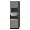 BACKOFEN-HOCHSCHRANK Kvantum D14/RU/2A/284 Beige Matt / Schwarz Matt 60 / 59 / 207cm - Beige/Schwarz, Holz/Holzwerkstoff (60/207/59cm) - Feldmann-Wohnen