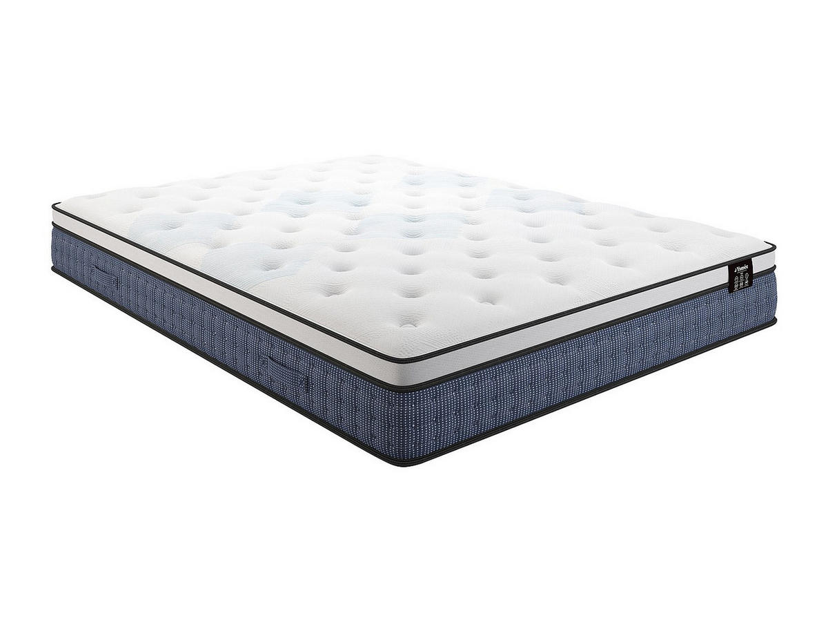 STANDARDMATRATZE - 2 Personen - stoff - weiß Varno - Weiß, Textil (140/190cm) - Vente-Unique