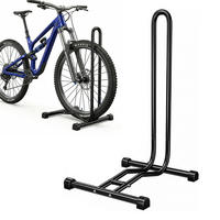 FAHRRADSTÄNDER Schwarz Stahl Kunststoff 26 bis 29 Zoll - Schwarz, Kunststoff/Metall (38/76/46cm) - Relaxdays