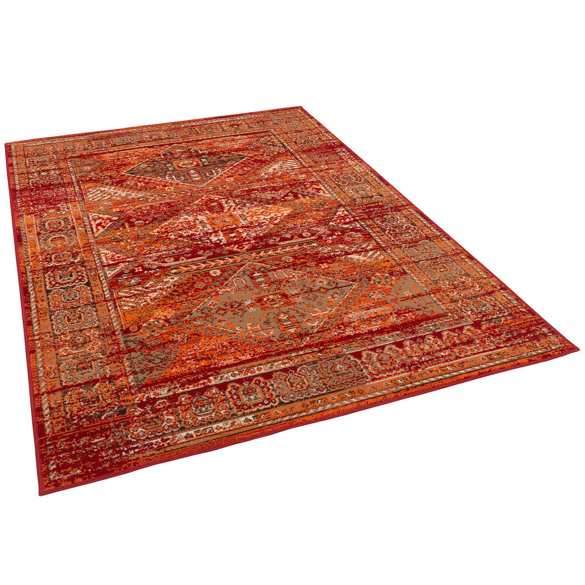 DESIGNER TEPPICH POP-VINTAGE ORIENT BORDÜRE - Terra cotta, Textil (160/230cm) - Pergamon