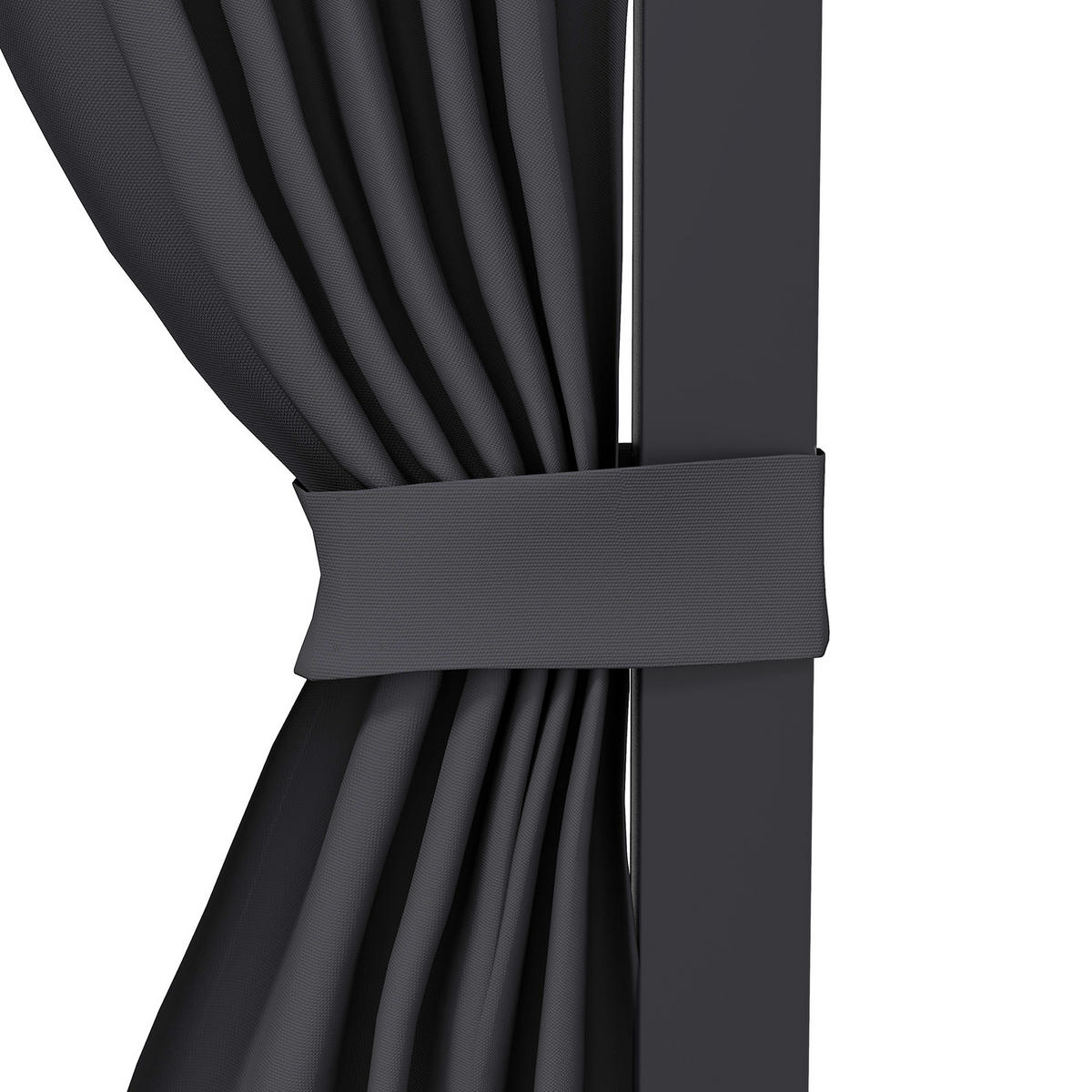 PERGOLA Pavillon, Alu+Metall, Dunkelgrau - Dunkelgrau, Kunststoff/Metall (255/242/365cm) - Outsunny