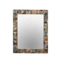SPIEGEL aus recyceltem Holz - Chromfarben, Glas (80/100/4cm) - Giner y Colomer