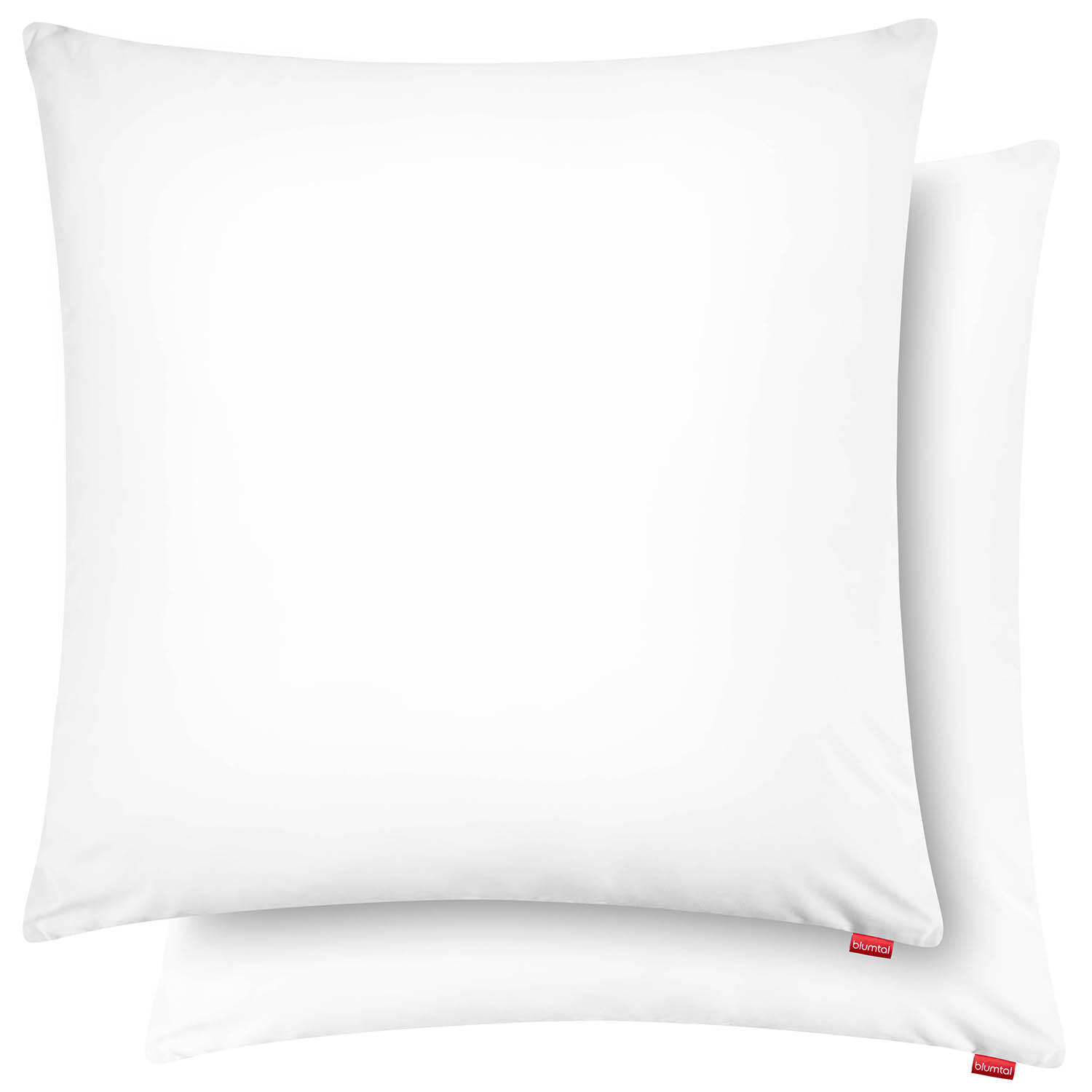 NACKENKISSEN mit anpassbarer Füllung, 2er Set, 80x80cm - Weiß, Textil (40/80cm) - Blumtal
