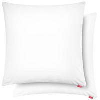 NACKENKISSEN mit anpassbarer Füllung, 2er Set, 80x80cm - Weiß, Textil (40/80cm) - Blumtal