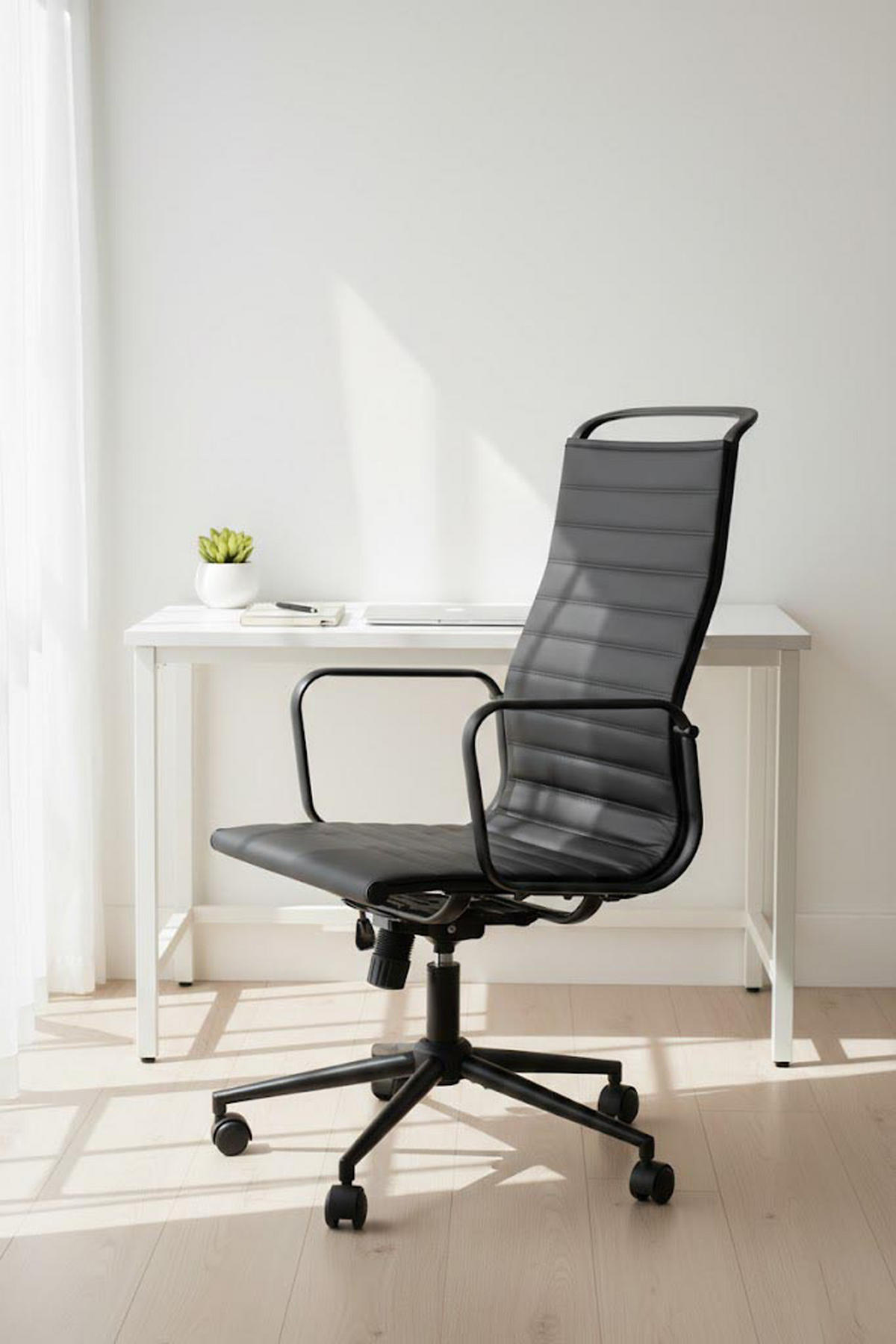 BÜROSTUHL Varox Kunstleder schwarz - Schwarz, Metall (65/120/70cm) - TPFLiving