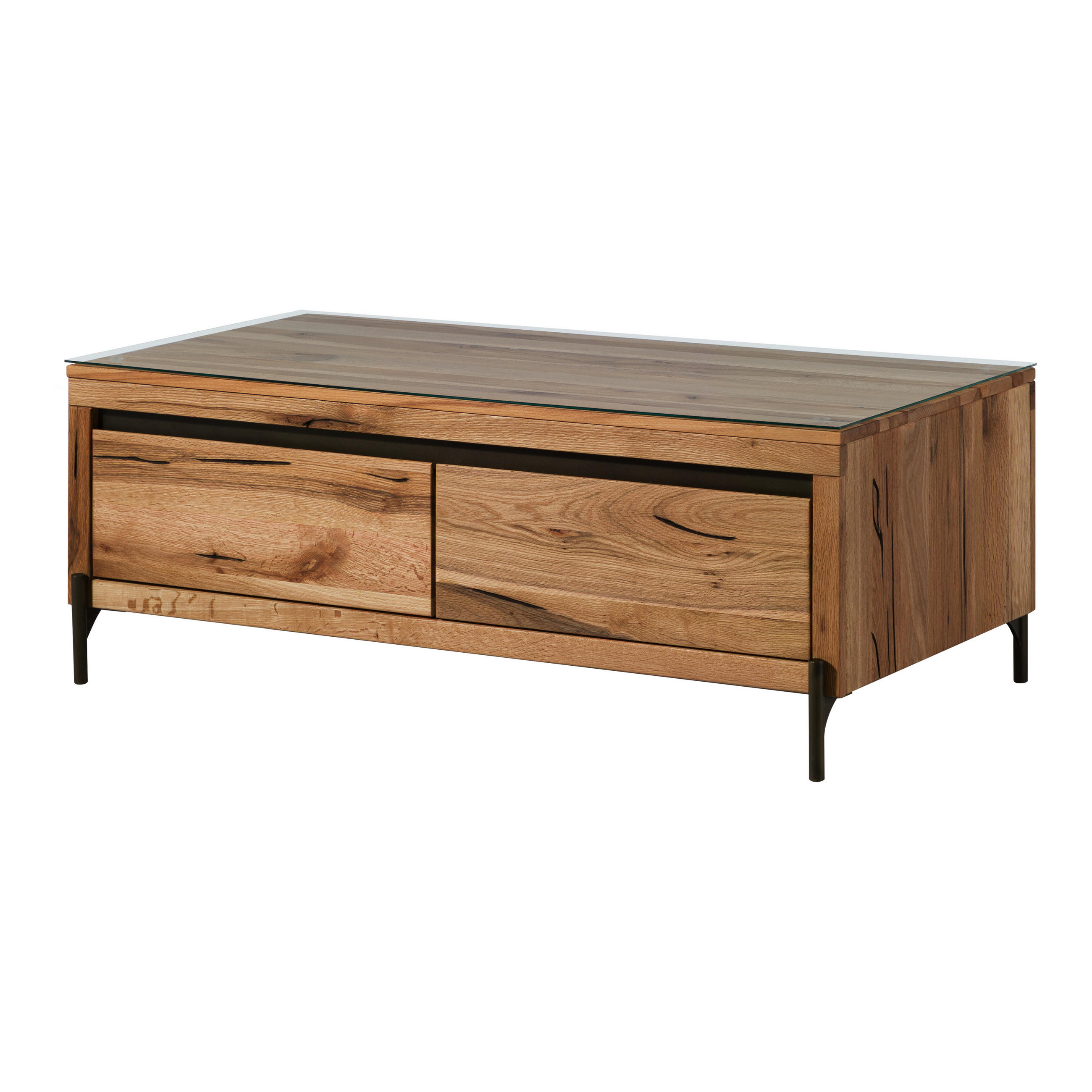 COUCHTISCH Wild-/Zerreiche 120x67x45 natur geölt MONTREUX #120 - Naturfarben, Holz (120/67/45cm) - Massivmoebel24
