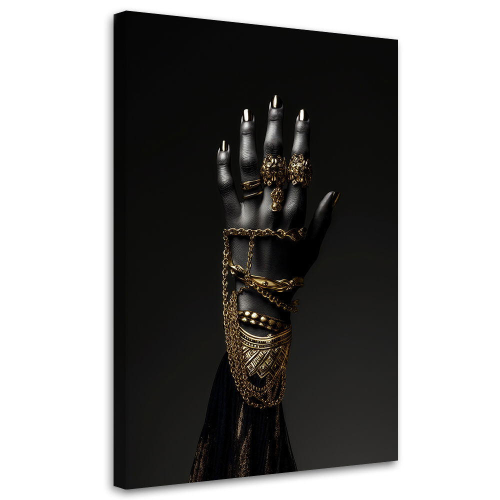 KUNSTDRUCK Schwarz 80/120 cm - Schwarz, Textil (80/120cm) - KUNSTLOFT