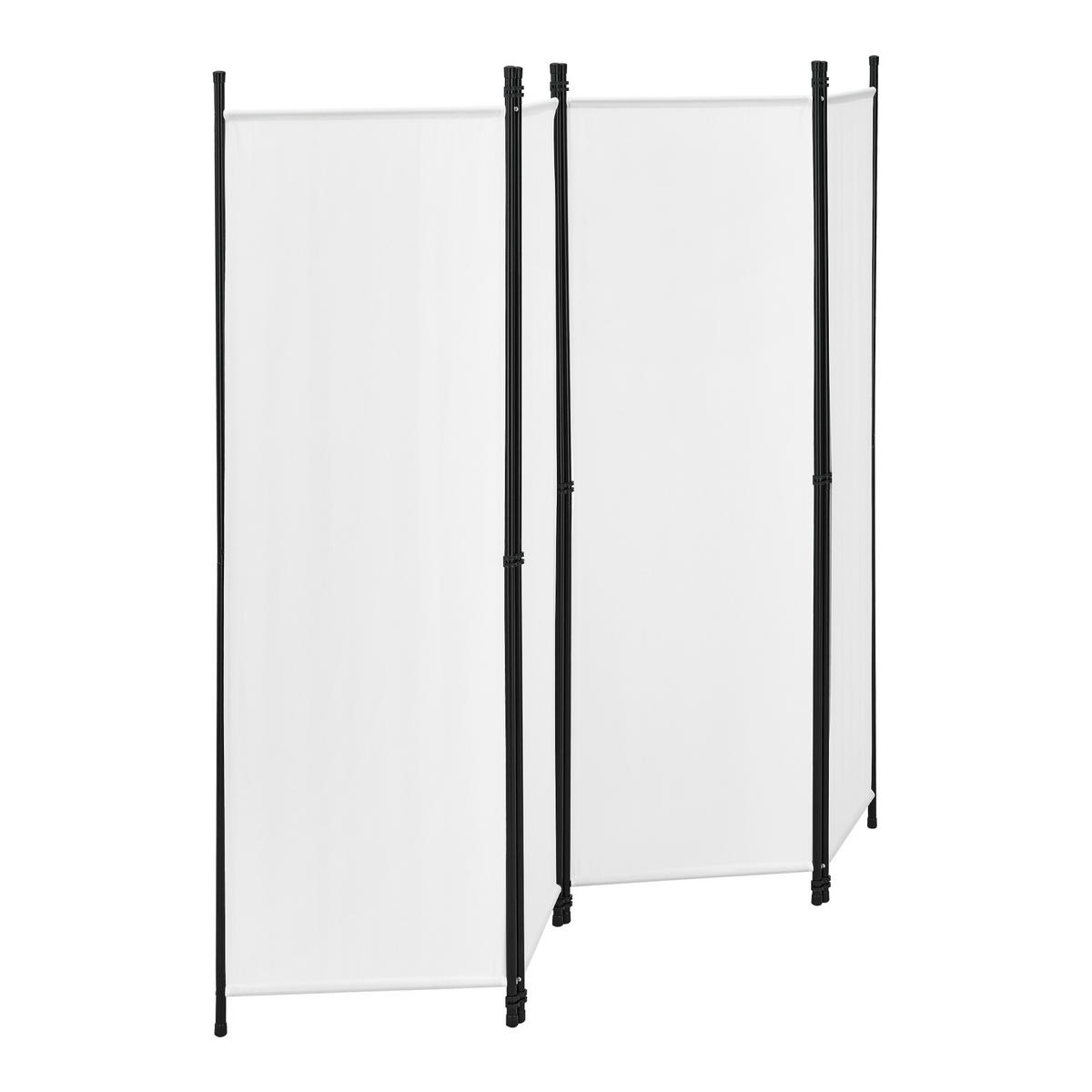 SICHTSCHUTZ Huesca - Weiß, Textil/Metall (200/2cm) - [en.casa]