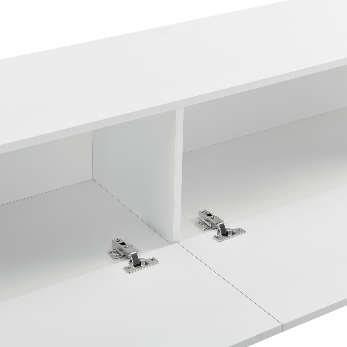 HÄNGELOWBOARD Evaton - Weiß, Holzwerkstoff (140/30/33cm) - [en.casa]