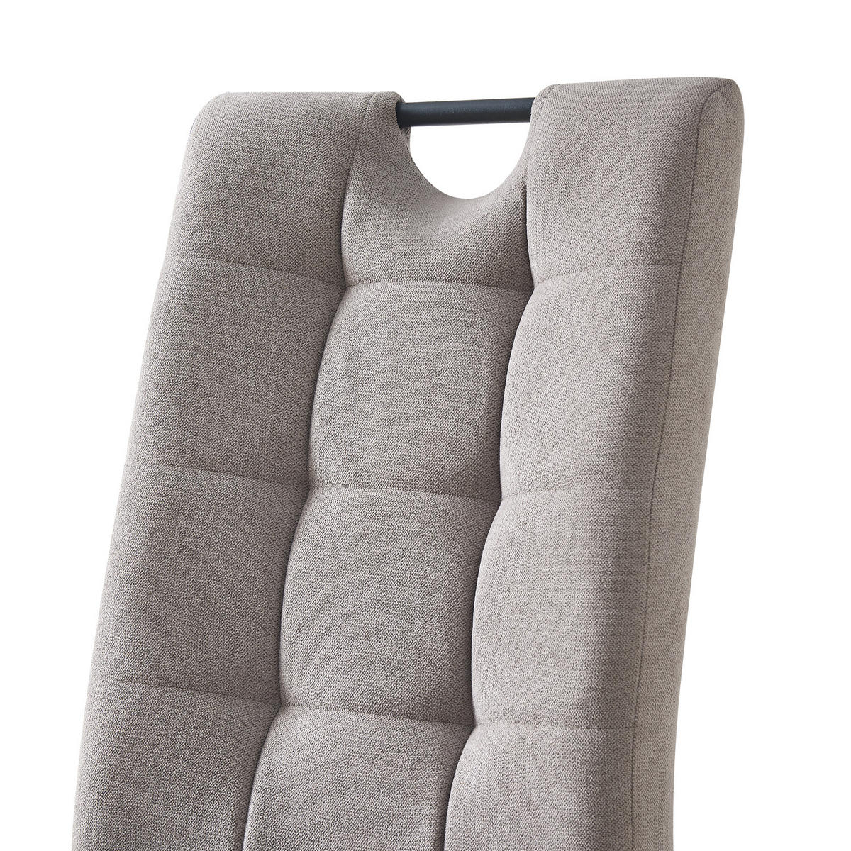 SCHWINGSTUHL SOFIA Grau 2 Stück - Grau, Textil/Metall (48/97/60cm) - B&D Home