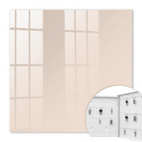 SCHLÜSSELBOX Weiß 30x30 cm – Türöffnung nach rechts - Warmes Beige - Beige, Metall (30/30/5cm) - TULUP