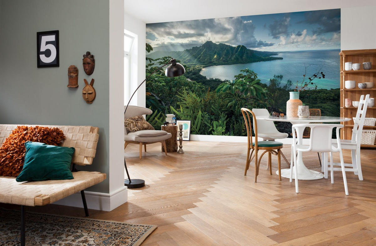 FOTOTAPETE tropische Insel 450 x 280 cm - Grün, Papier (450/280cm) - Sanders & Sanders