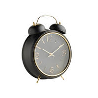 TISCHUHR Trivor 28.5x8cm, Schwarz - Schwarz, Metall (8/1/28.5cm) - home&you