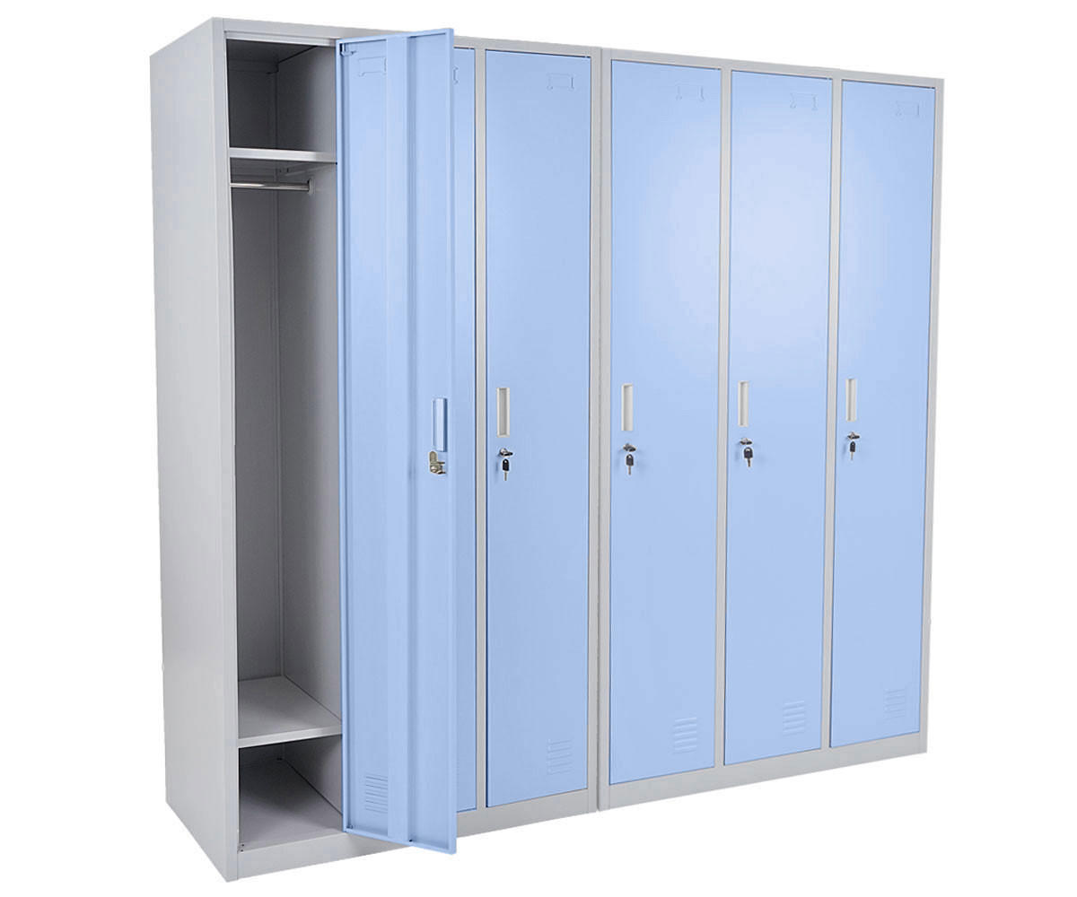 SCHLIESSFACH Blau - Blau, Metall (180/180/50cm) - MCW