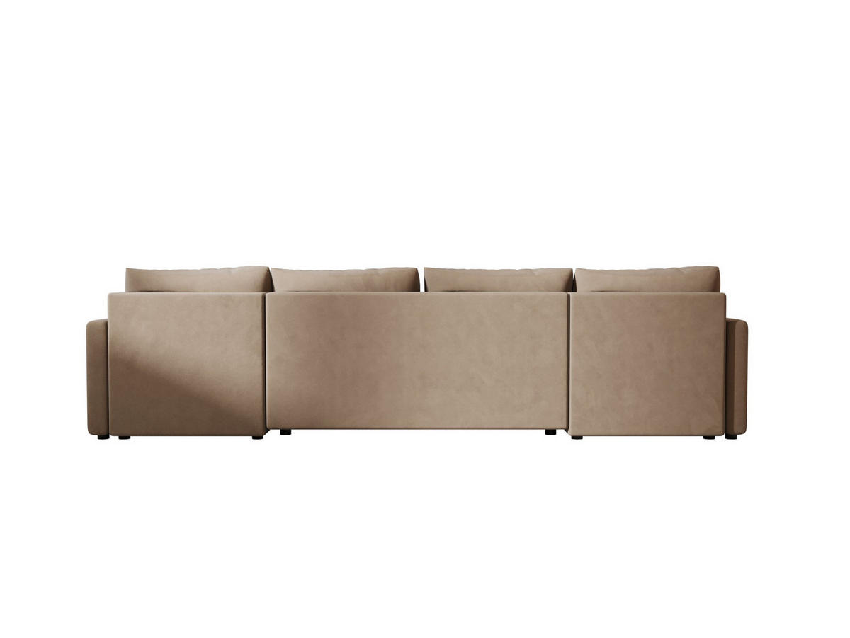 ECKSOFA MOS U BIS Itaka 48 mit Schlaffunktion - Braun, Textil (285/85/140cm) - Bedante