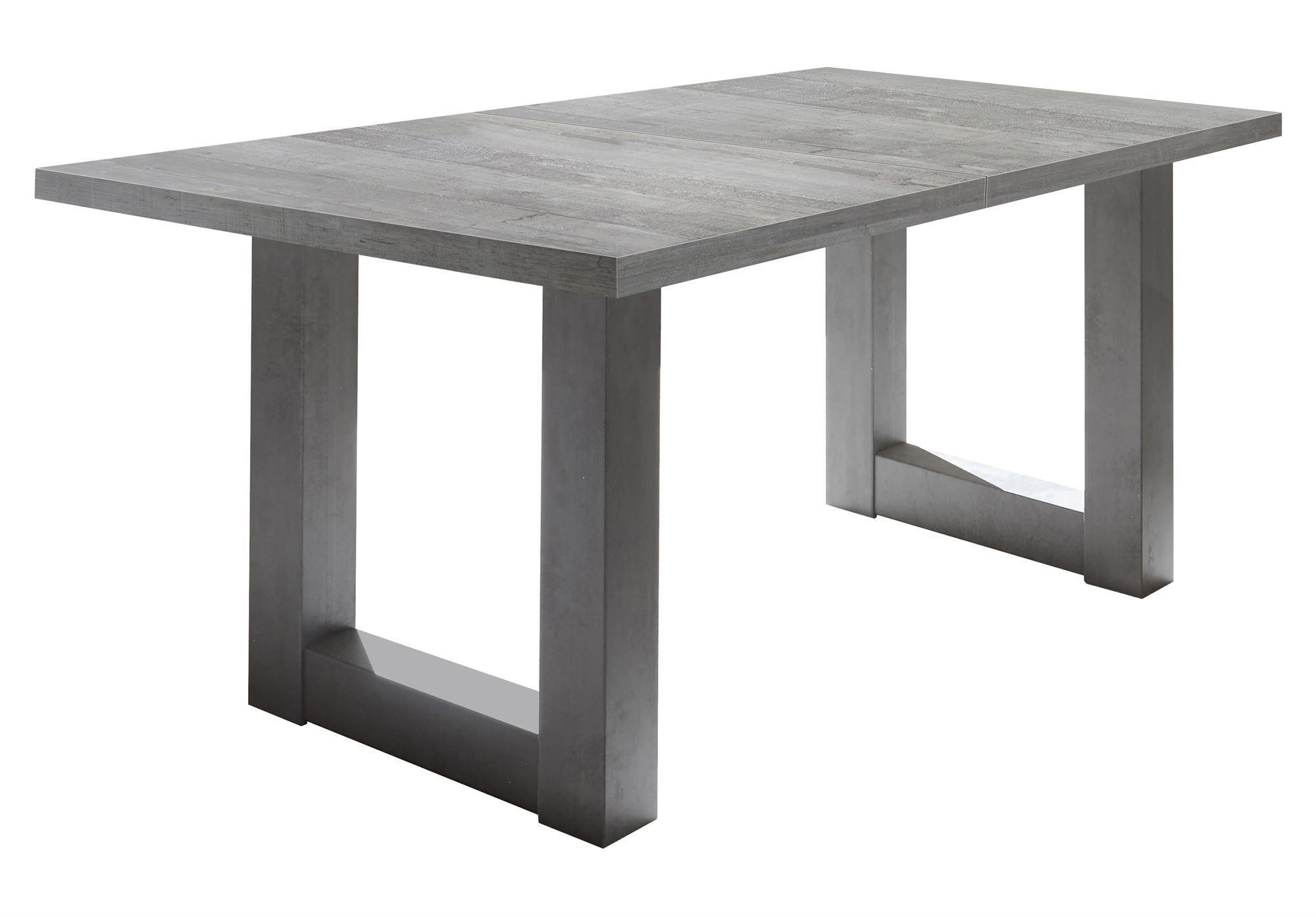 ESSTISCH ausziehbar Eila 3 160 x 90 x 75 Esszimmertisch Graphit/Beton - Hellgrau, Holz (160/90/75cm) - 58aufmkessel