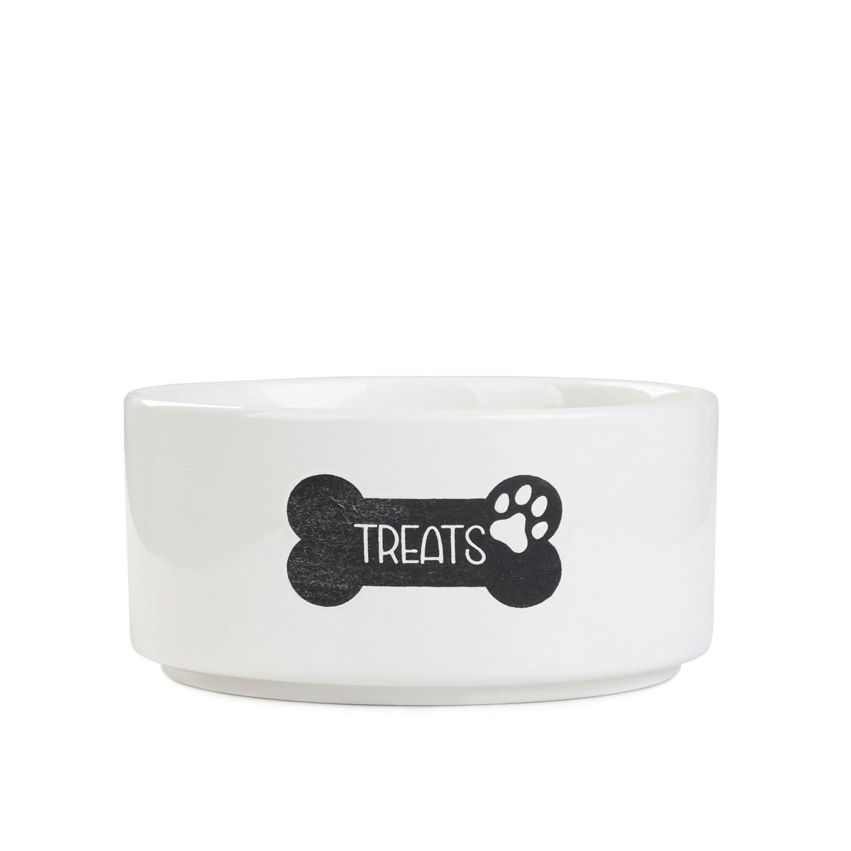 HUNDENAPF Treats 13/5 cm - Weiß, Keramik (13/13/5cm) - Homla