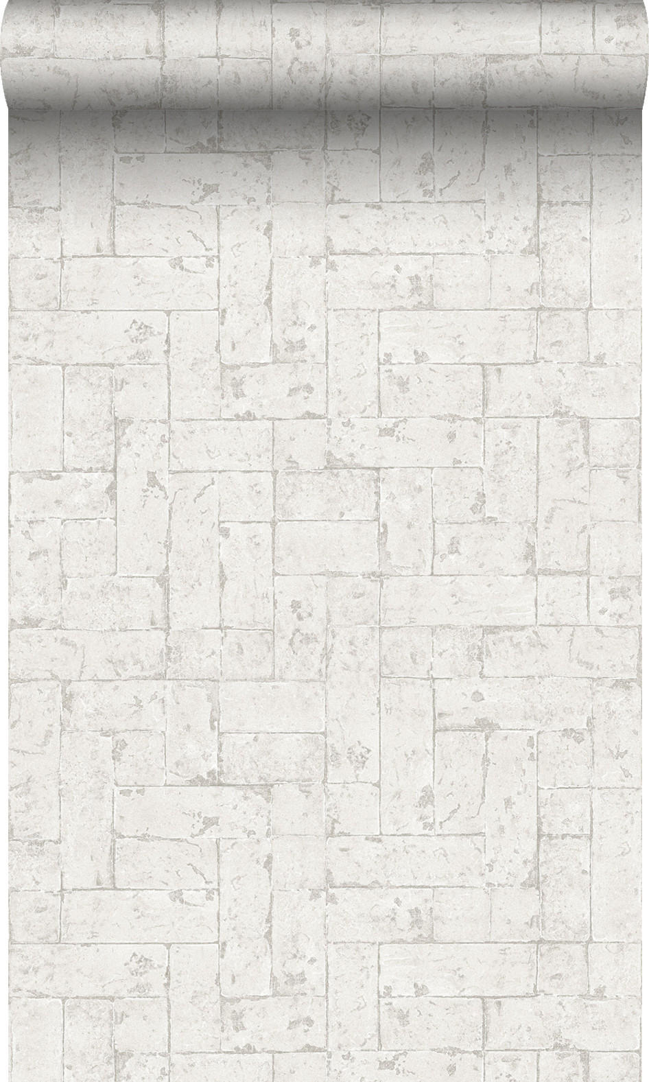 TAPETE Backstein-Optik 53 cm x 10.05 m - Weiß, Papier (53/1000cm) - Origin Wallcoverings