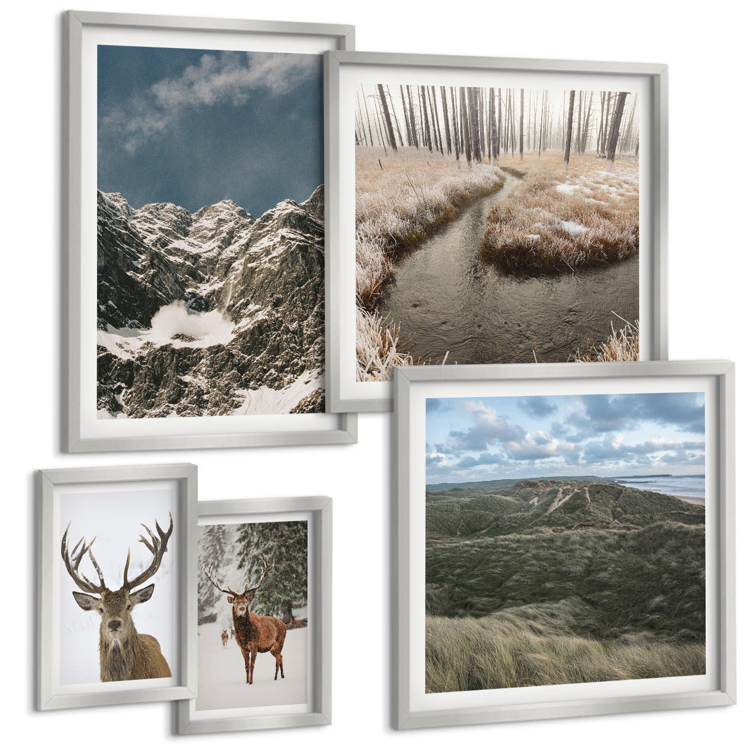 Tulup Bilder Silber 40x60 cm