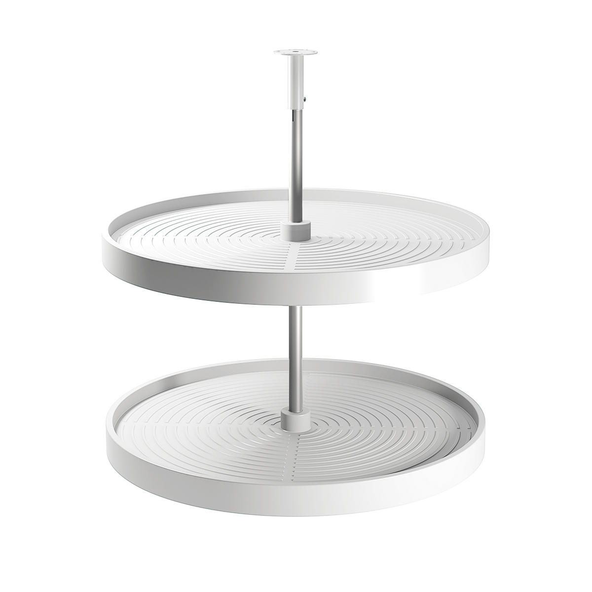 PLATTEN Shelvo, rund, für Küchenmöbel, für 800mm Modul, Kunststoff und Aluminium, weiss 2er-set - Weiß, Kunststoff (90/77/90cm) - EMUCA