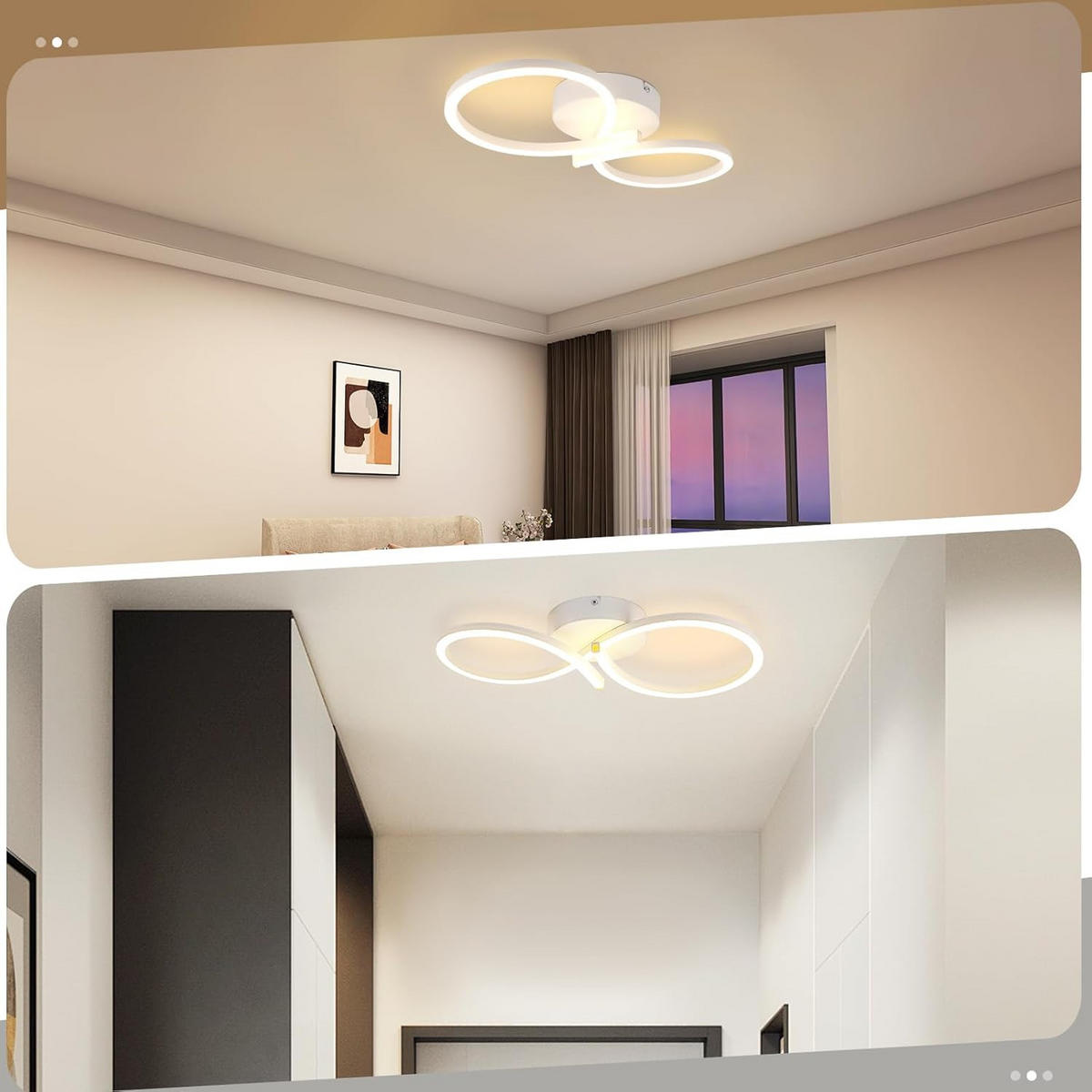 LED-DECKENLEUCHTE Sturmhag 19.0/8.0/45.0 cm - Weiß, Metall (45/19/8cm) - ZMH