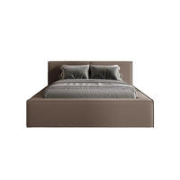 POLSTERBETT Lugano 140x200 cm mit Bettkasten und elegantem Kopfteil - Bouclé Braun - Braun, Holz/Textil (140/200cm) - Chilly