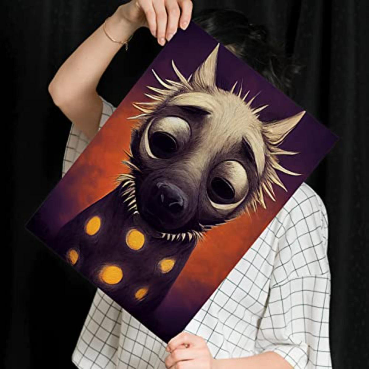 POSTER Set mit 4 Rot Tier im T Burton Goth Stil A3 Rahmenlos - Klar, Papier (29.7/3cm) - Nacnic