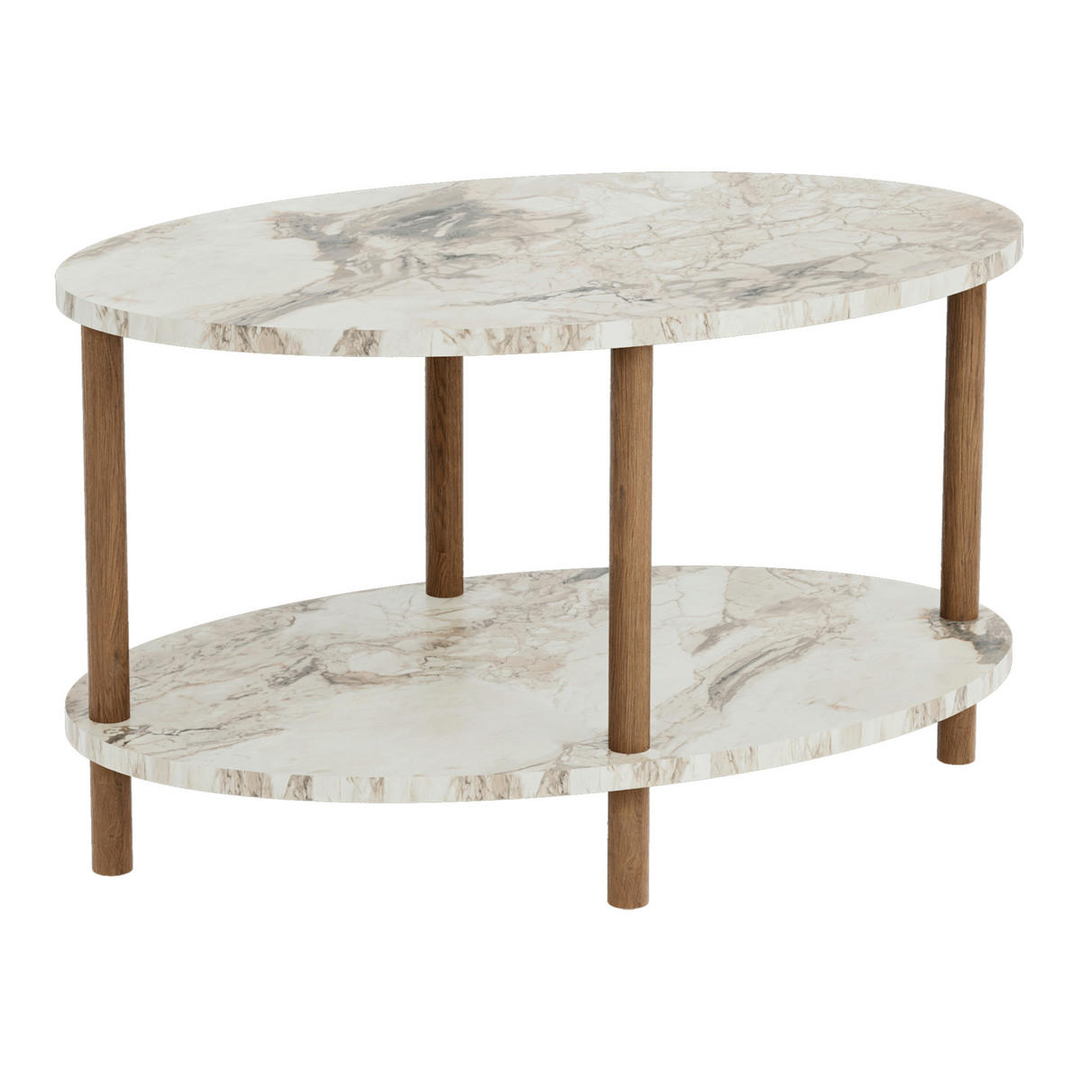 COUCHTISCH Højreby 70/44/43 cm - Creme/Naturfarben, Holz/Holzwerkstoff (70/44/43cm) - [en.casa]