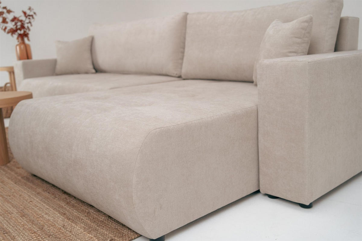 ECKSOFA Armari Mit Schlaffunktion - Blau, Holzwerkstoff/Textil (154/277cm) - Fun Möbel