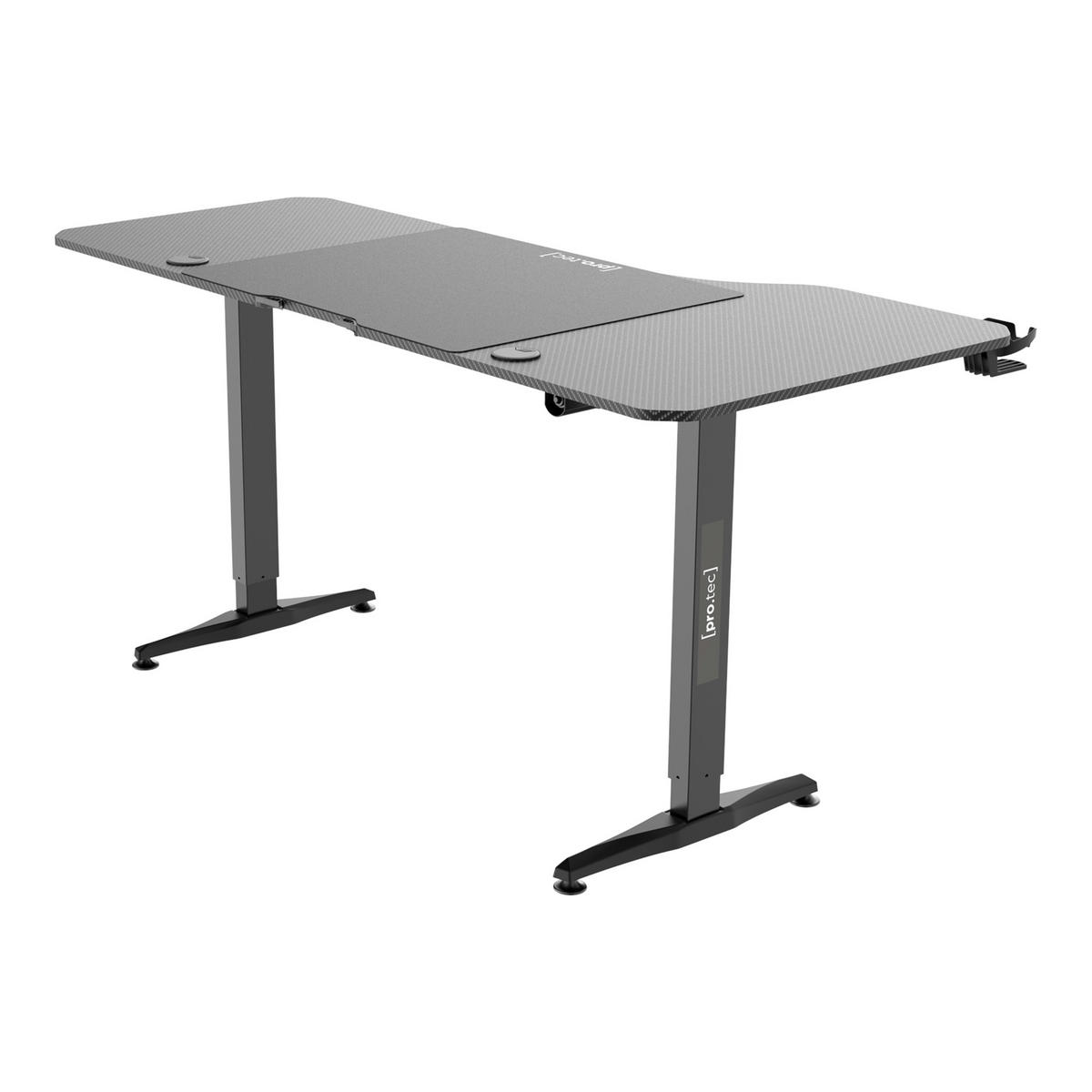 COMPUTERTISCH Oxnard - Schwarz, Holzwerkstoff/Metall (75/159/119cm) - pro.tec