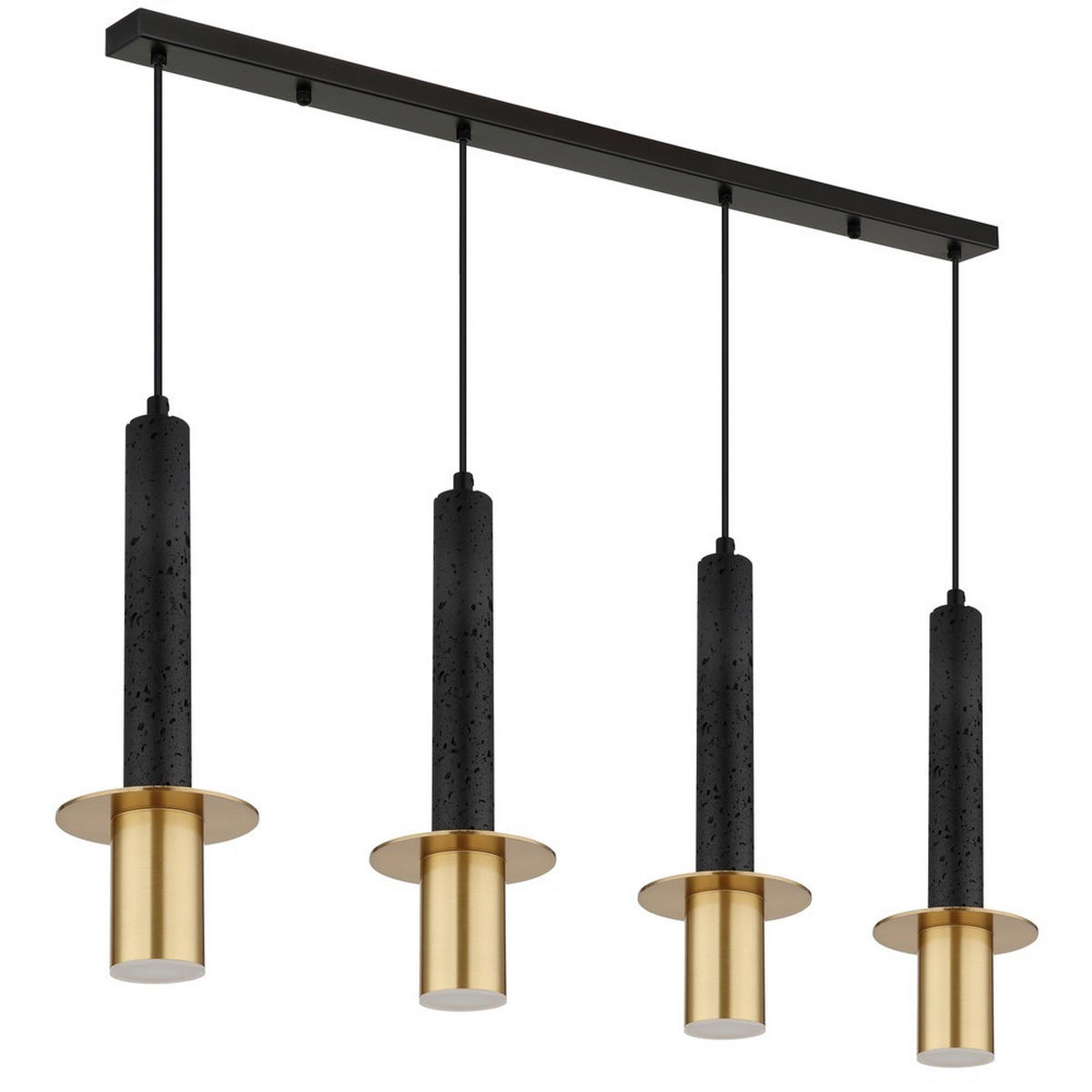 HÄNGELEUCHTE SHANNA, Metall, Schwarz, 4-flammig - Schwarz, Metall (87/12/130cm) - Globo Lighting