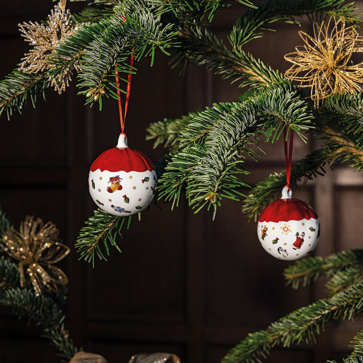 KUGEL Toy's Delight Decoration bunt ø 6,3 cm 6er Set - Multicolor, Keramik (6.3/7.8/6.3cm) - Villeroy & Boch