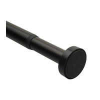 DUSCHVORHANGSTANGE Schwarz 90-160 cm - Schwarz, Metall (160cm) - Sanilo