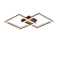 DECKENLEUCHTE LED Schlafzimmer Schwarz Modern Kristall Warmweiß für Flur 34CM - Schwarz, Kunststoff (34/34/7cm) - ZMH