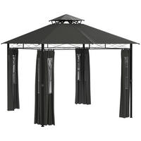 PAVILLON, Dunkelgrau, Metall, Polyester - Dunkelgrau, Metall (295/2.85/295cm) - Outsunny