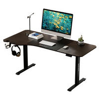 VERSTELLBARER TISCH Stryn - Walnussfarben/Schwarz, Holzwerkstoff/Metall (75/160/117cm) - pro.tec